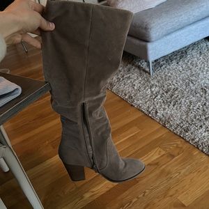 Target Faux Suede Tan Tall Boots SZ 9.5